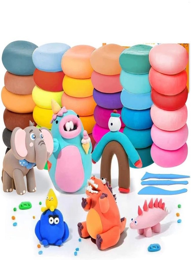 Eclet (Pack of 12) Air Dry Clay, Colorful Children Soft Clay, Creative Art Crafts, Gifts for Kids-Multi Color. Non-Toxic Modeling Magic Fluffy Foam Bouncing Clay Putty Kit for Kids with Tools .146 - Image 1